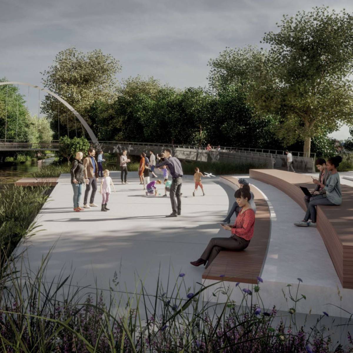 Bridge comes down as town gets two new ones